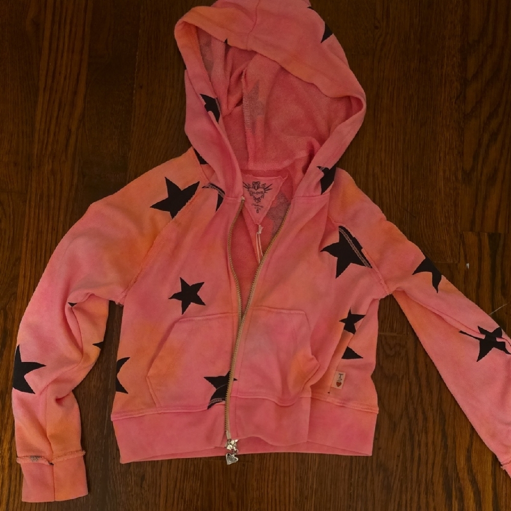 T2 Love Pink and Orange Star Hoodie